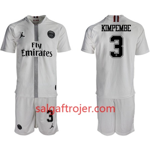 Paris Saint Germain Fodboldtrøjer Kimpembe 3 Jodan Hvid Børn 3. sæt 2018/19 Kort ærmer Paris Saint Germain Fodboldtrøjer Kimpembe 3 Jodan Hvid Børn 3. sæt 2018/19 Kort ærmer